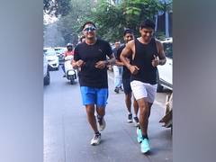 
      
      Nupur Shikhare jogs to wedding venue to marry Ira Khan 
      
      