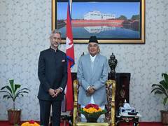 
      
      EAM S Jaishankar meets Nepal President Ram Chandra Paudel
      
      