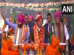 
      
      Nadda, Khattar hold roadshow in Haryana
      
      