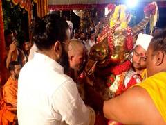 
      
      Rishab Shetty attends Daiva Kola festivities
      
      