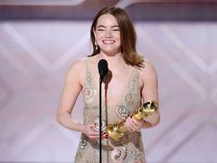 
      
      Emma Stone wins her second Golden Globe for 'Poor Things'
      
      