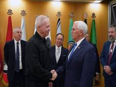 
      
      Israel Minister Gallant meets former US Vice President Pence
      
      