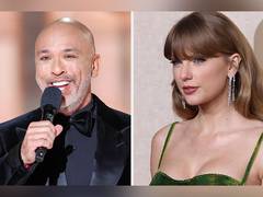 
      
      Koy reacts to Swift's stare following his Golden Globes 2024 joke
      
      