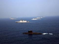 
      
      Several Indian Navy warships deployed to deter pirates
      
      