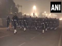 
      
      Republic day parade rehearsal underway at Kartavya Path
      
      