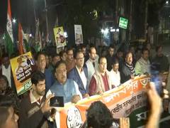 
      
      TMC protests in Kolkata against Centre 
      
      