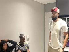 
      
      Kieron Pollard shares words of encouragement with young WI team
      
      