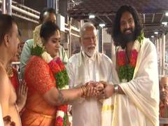 
      
      PM visits Guruvayur, attends Suresh Gopi's daughter's wedding
      
      