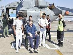 
      
      Indian Naval helicopter rescues ailing man from French vessel
      
      