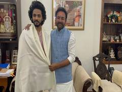 
      
      Union Minister G Kishan Reddy felicitates ‘HanuMan’ actor Teja
      
      
