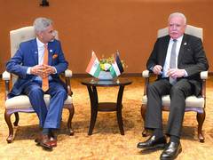 
      
      Jaishankar meets with his Palestinian counterpart
      
      