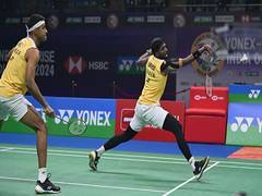 
      
      India Open: Chirag-Satwik reach finals, Prannoy crashes out
      
      