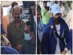 
      
      Rajinikanth, Dhanush leave for Ayodhya
      
      