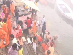 
      
      Varanasi: Lord Ram's devotees take holy dip in Ganga river
      
      