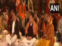 
      
      JP Nadda watches live telecast of ‘Pran Pratishtha’ in Delhi
      
      