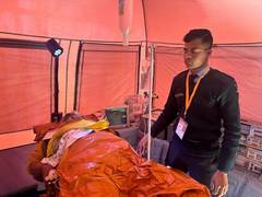 
      
      'Mobile hospital' deployed in Ayodhya saves life of Dharmacharya 
      
      