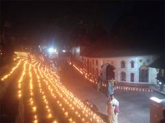 
      
      Assam: Kamakhya Temple lights up with 1 lakh diyas
      
      