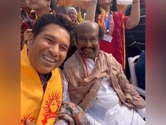 
      
      Sachin catches up with Rajinikanth in Ayodhya
      
      