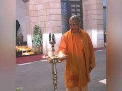
      
      Lucknow: CM Yogi lights 'Ram Jyoti' at his residence
      
      