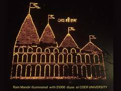 
      
      COER University Illuminated with 21,000 Diyas
      
      