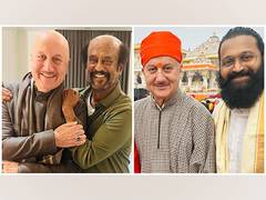 
      
      Anupam Kher shares pics with Rishab Shetty, Rajinikanth
      
      