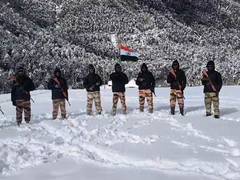 
      
      ITBP jawans celebrate 75th Republic Day at Indo-China border
      
      