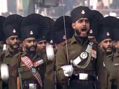 
      
      Rajputana Rifles marches through Kartavya Path
      
      
