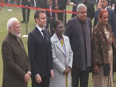 
      
      Macron attends at-home reception hosted by President Murmu
      
      