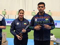 
      
      Rhythm, Ujjwal win mixed team pistol gold
      
      