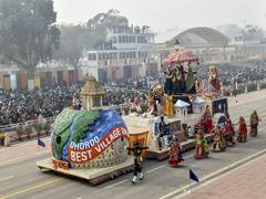 
      
      Gujarat's R-Day tableau on Dhordo tourism village wins 1st place
      
      