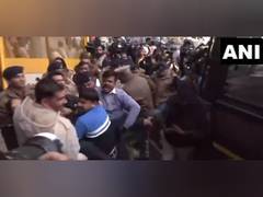 
      
      Chandigarh: Youth Congress workers stage protest outside Mayor's 
      
      
