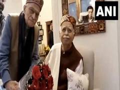
      
      Murli Manohar Joshi meets LK Advani at his residence
      
      