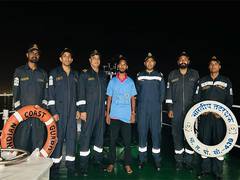 
      
      Coast Guard ship rescues man who fell into sea off Mumbai coast
      
      