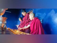 
      
      Tibetan monks offer special prayers at Dorjidak Monastery 
      
      