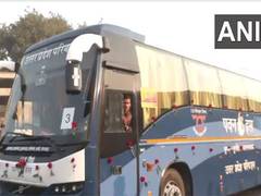 
      
      UP MLAs leave on buses for Ram Lala darshan in Ayodhya
      
      