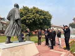 
      
      ICJ judge Hilary Charlesworth pays tribute to Gandhi, Ambedkar
      
      