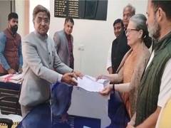 
      
      Sonia Gandhi files nomination for RS elections from Rajasthan
      
      