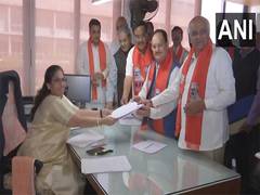 
      
      JP Nadda files nomination as Rajya Sabha candidate from Gujarat
      
      