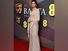 
      
      Deepika Padukone adds desi touch to BAFTA 2024 in shimmer saree
      
      