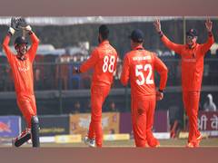 
      
      Aryan Dutt takes record haul as Netherlands outclass Namibia
      
      