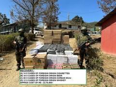 
      
      Assam Rifles recover foreign-origin cigarettes in Mizoram
      
      