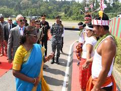 
      
      President Murmu interacts with members of local tribal communitie
      
      