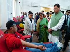 
      
      Uttarakhand CM inaugurates blood donation camp
      
      