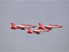 
      
      IAF's Surya Kiran aerobatic team leaves spectators spellbound 
      
      