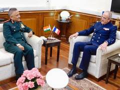 
      
      CDS General Anil Chauhan, French Navy Chief hold talks 
      
      