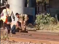 
      
      Mumbai: Man jumps on railway tracks, alert RPF staff prevent him 
      
      