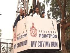 
      
      Haryana CM Lal Khattar, Shikhar Dhawan flag off Gurugram Marathon
      
      