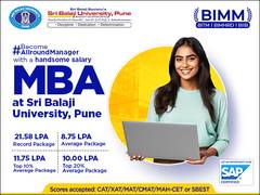 
      
      Sri Balaji University, Pune maintaining a Stellar Placement
      
      