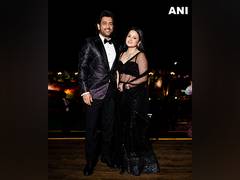 
      
      MS Dhoni looks stylish in black  at Anant's pre wedding bash
      
      