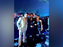 
      
      Sara, Ibrahim pose with Saif at Anant-Radhika’s pre-wedding party
      
      